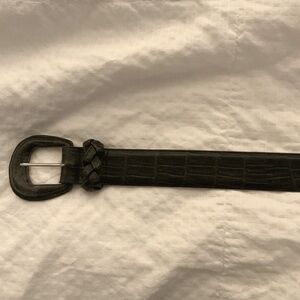 Women’s Black Saddle Leather Brighton Belt size M